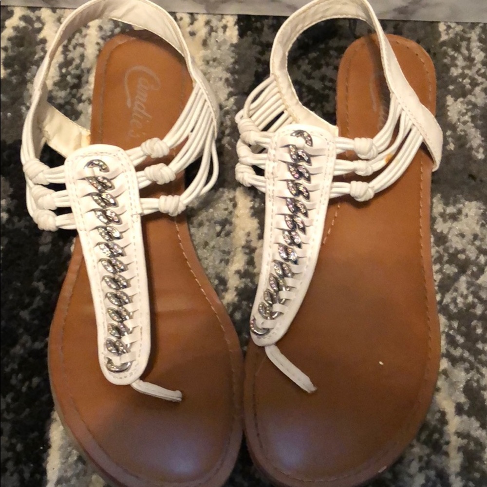 White sparkly Sandals